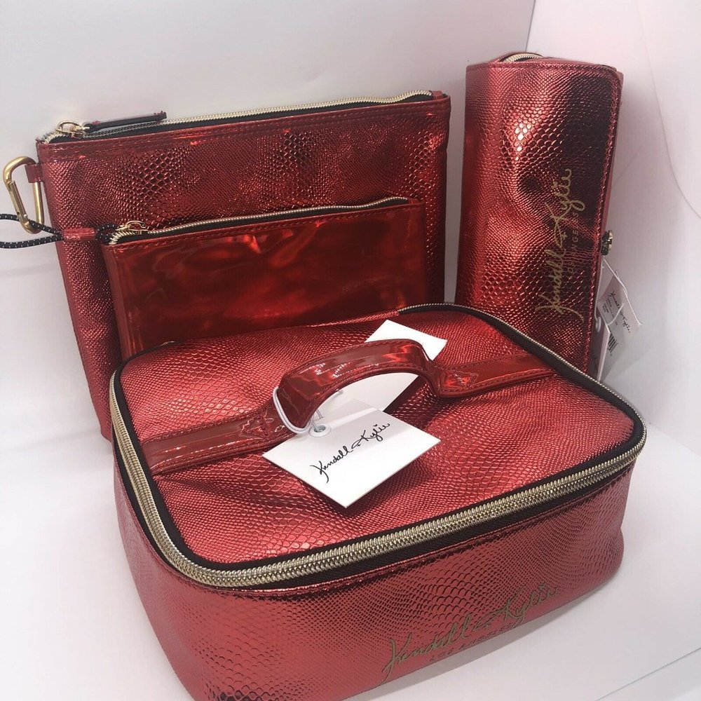 Lot 4 Pc Set Kendall & Kylie Red Spacious Vanity C